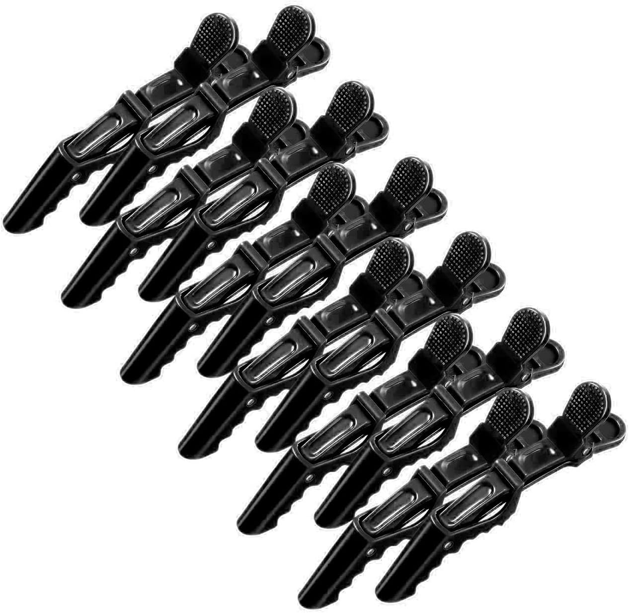12Pcs Styling Hair Clips Duck Bill Clips Professional Hairdressing Salon Sectioning Alligator Hair Clips Durable Nonslip Grips Wide Teeth (Pink)