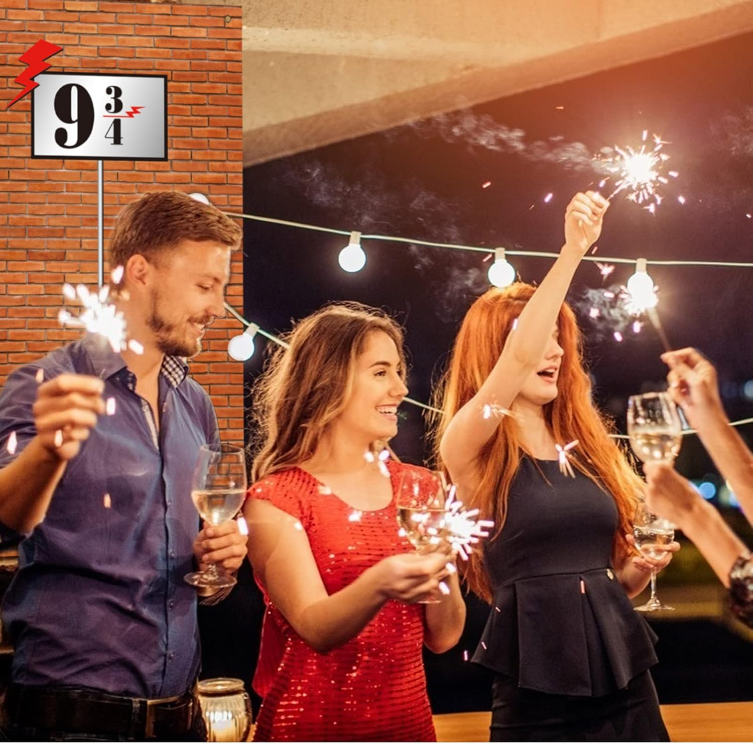 WEDNOK Platform 9 and 3/4 Brick Wall Party Backdrop Magic School Decorative Red Brick Wall Background Banner for Party Decoration Take Photo Indoor Outdoor Children Adult Birthday Gift image number 2
