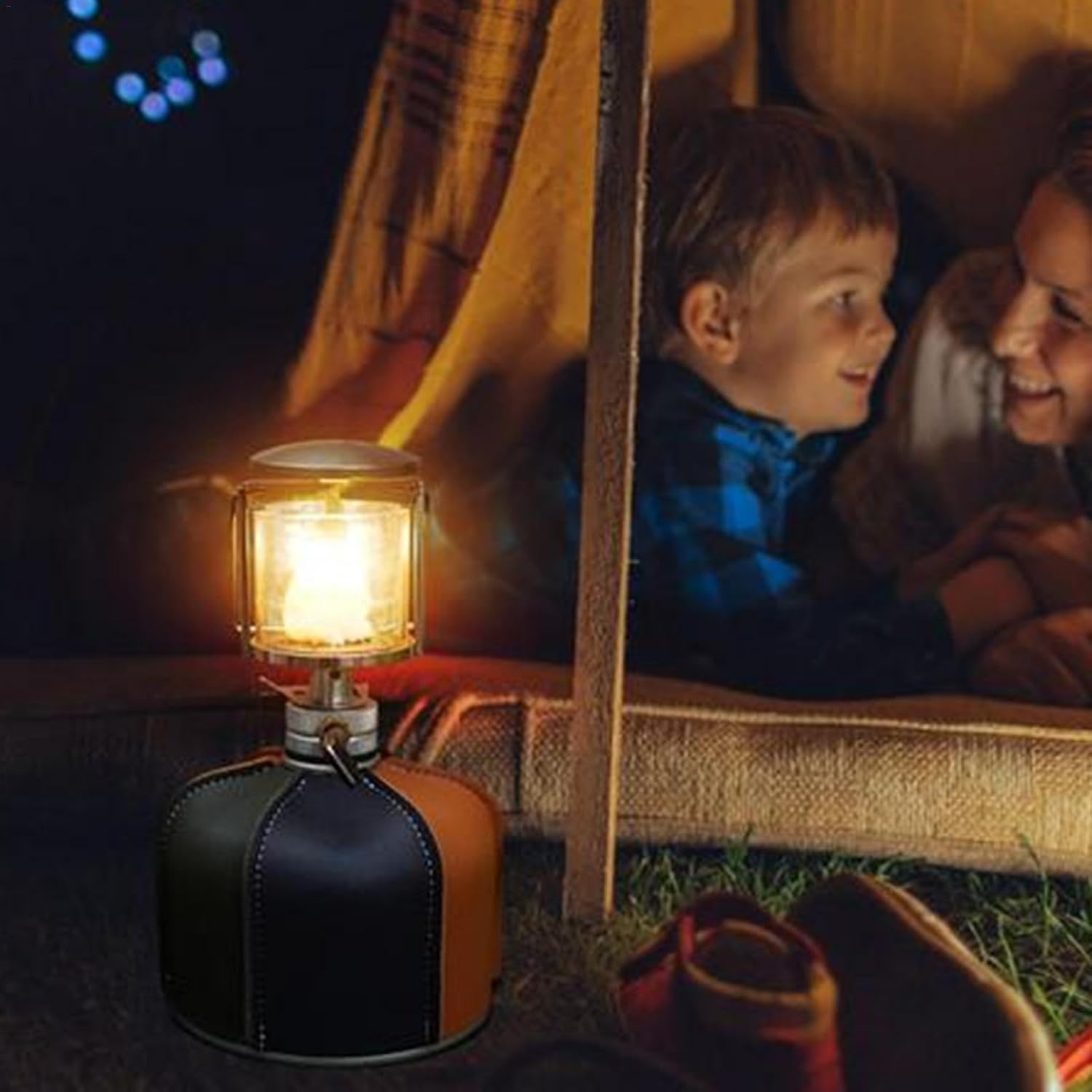 Petrol Lantern - Petrol Tent Lamp,Camping Equipment Supplies, Garden Glass Lamp Bright for Outdoor Fishing Picnic for Hiking image number 6