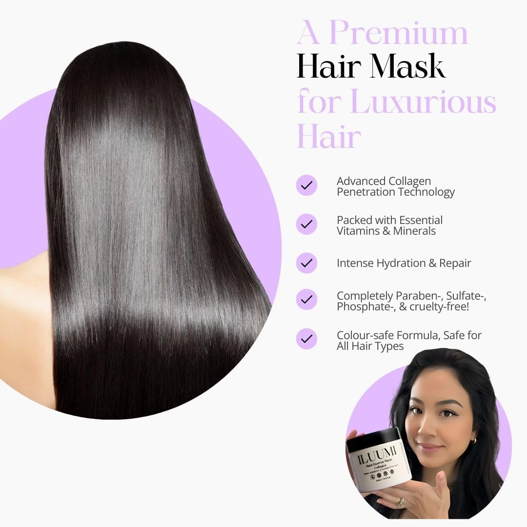 Maca Essence Repair Premium Hair Treatment Mask. Collegen Repairs, Strengthens, & Nourishes All Hair Types. Paraben-Free, Sulfate-Free, Colour-Safe, 500Ml/16.9 Fl Oz. image number 2