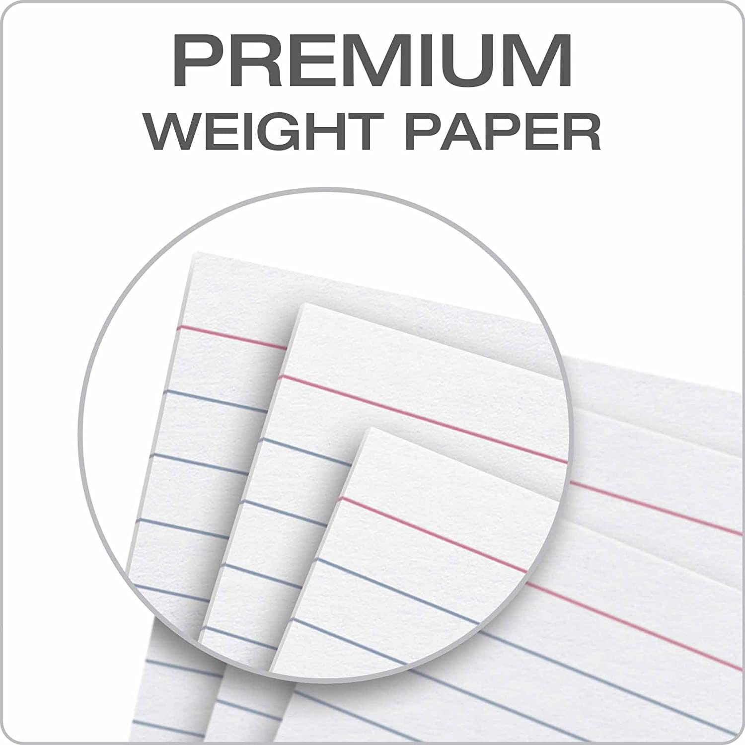 Oxford 51EE Ruled Index Cards, 5" X 8", White, 500 Cards (5 Packs of 100) (51) image number 4