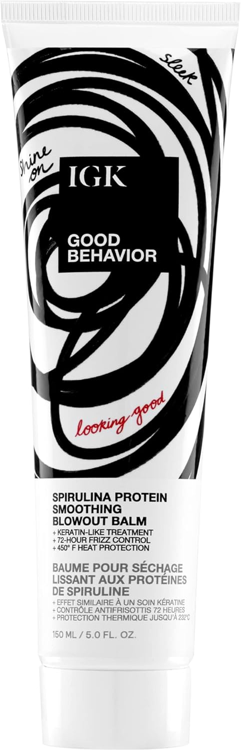 IGK Good Behavior Spirulina Protein Anti-Frizz Smoothing Blowout Balm 150 Ml / 5 Oz