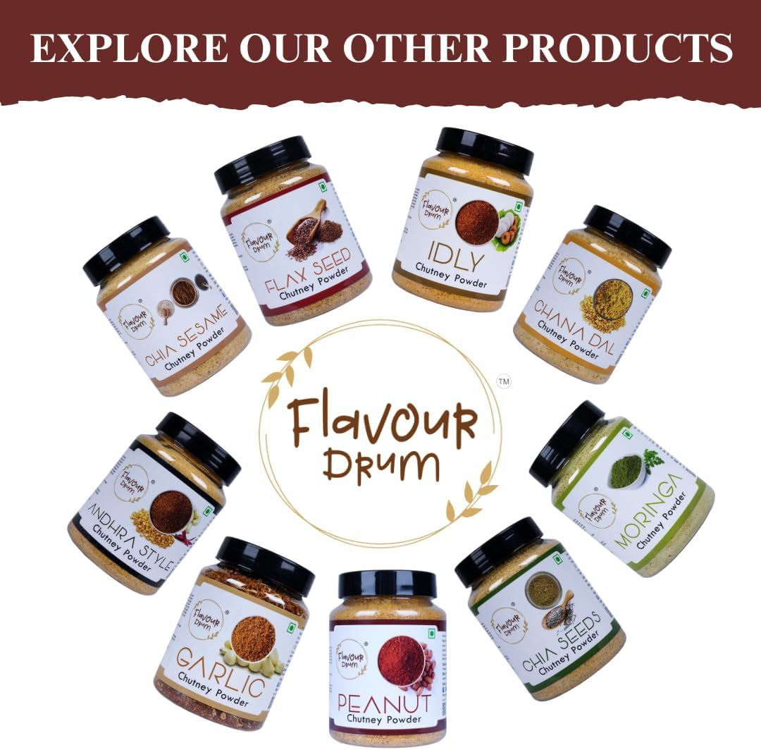 Flavour Drum Idly Chutney Powder, 200 G - Podi | Healthy | Fresh and Tasty | image number 2