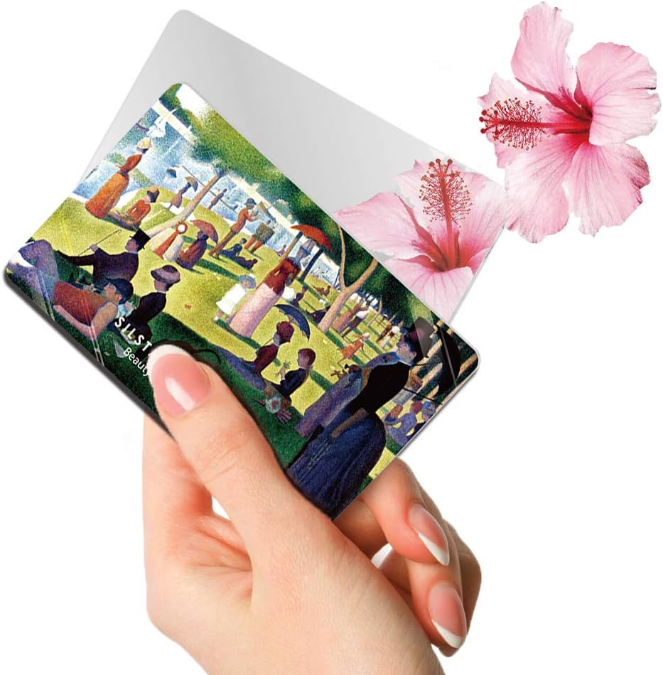 SILSTAR PROFESSIONAL Compact Card Mirror, Unbreakable Acrylic Makeup Mirror, Vanity Mirror (Georges Seurat,A_Sunday_On_La_Grande_Jattedesign) image number 4