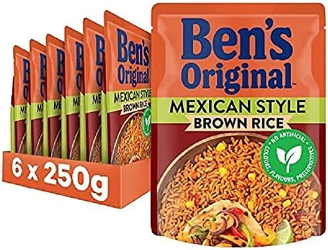 Mars Food BEN'S ORIGINAL Rice Brown Mexican Style 6X250G Pouch image number 1