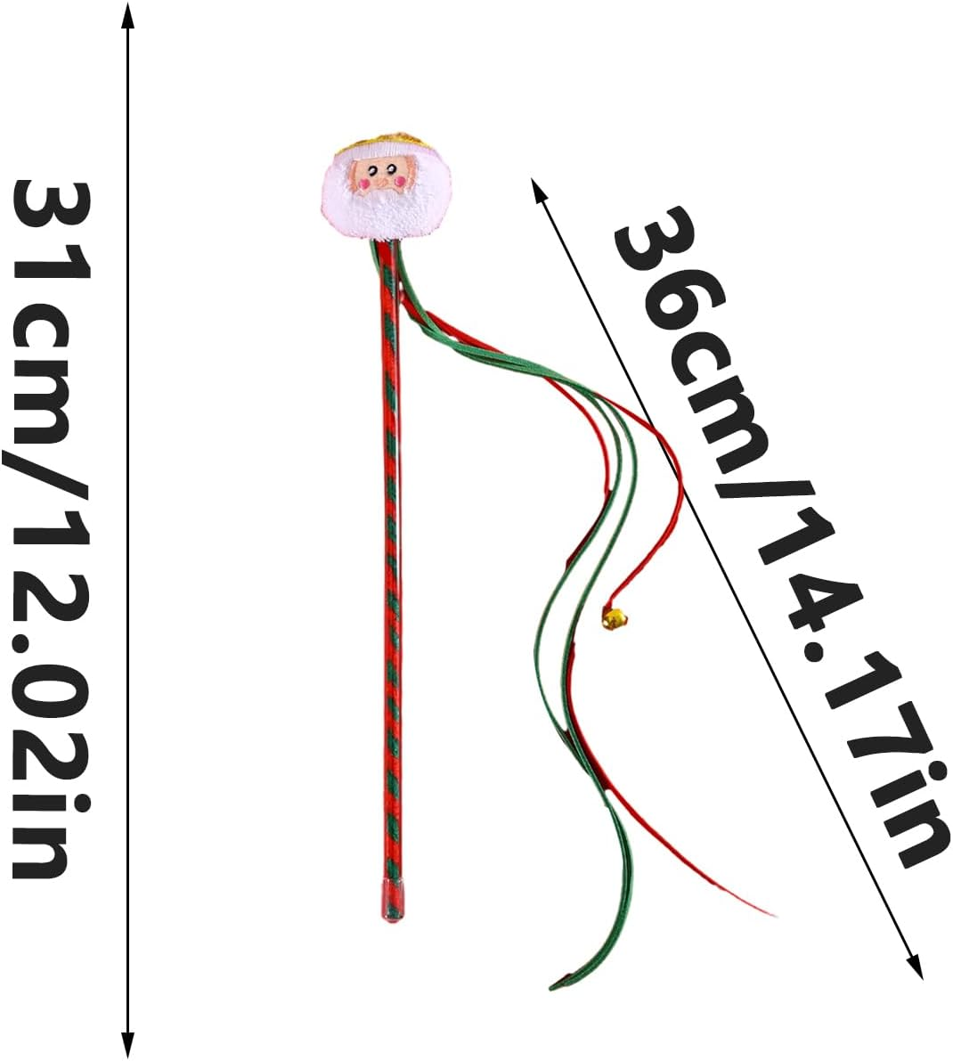 Cat Teaser Stick - Interactive Cat Toy - Portable Cat Wand Toys for Small Cat Pet Biting Chewing and Playing image number 2