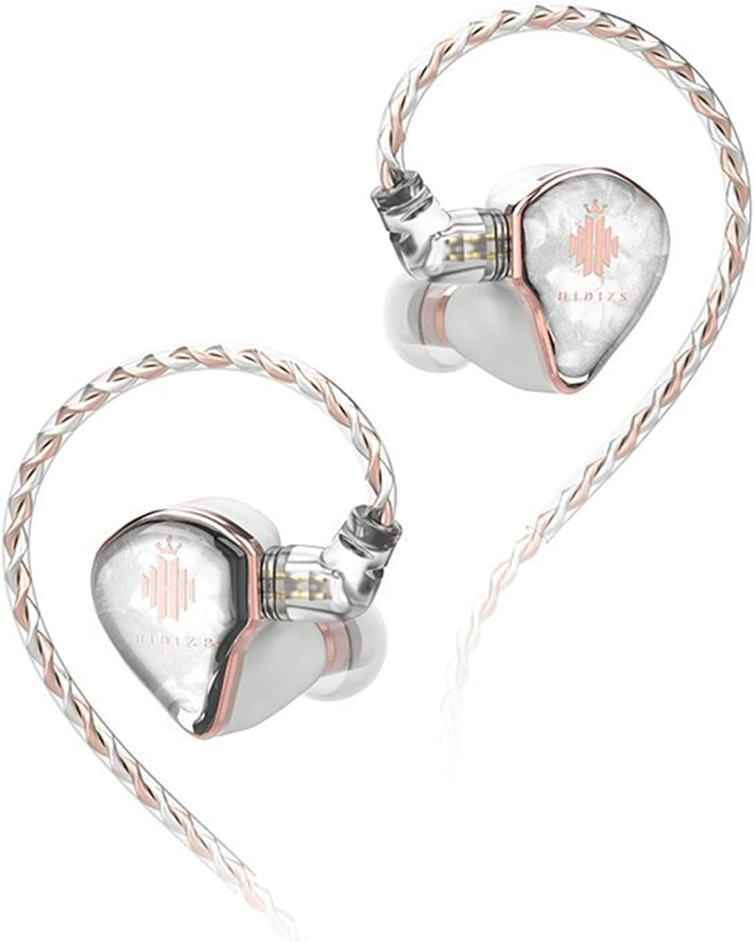 Hidizs MD4 Universal 4BA Drivers IEM, Quad Balanced Armatures In-Ear Earphones,3-Way Crossover, Tuning Switches, In-Ear Monitors with Detachable 2-Pin Cable