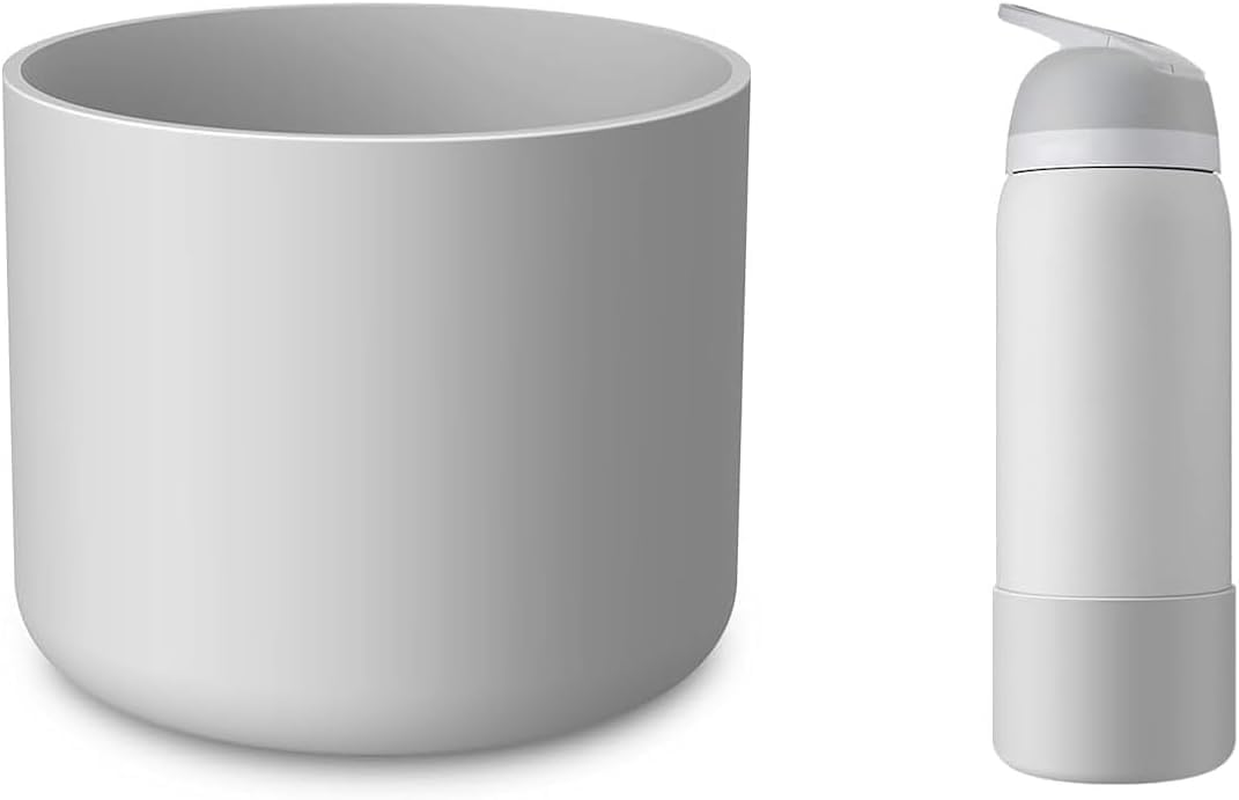 Silicone Water Bottle Boot for Owala, Anti-Slip Protective Sleeve for Water Bottle, Protects Freesip or Flip Stainless Steel Water Bottles, 24 Oz 32 Oz, Grey image number 3