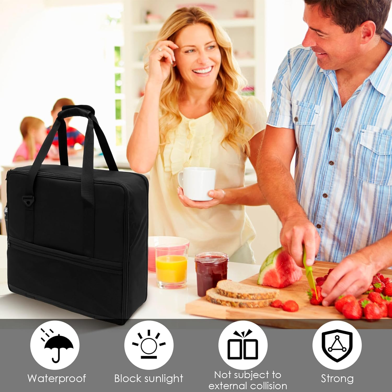 Carrying Bag for Slushi FS301 FS300, Waterproof & Dustproof Frozen Drink Maker Storage Bag with Front-Opening Design, Portable Outdoor Slushie Machine Travel Carrier Case for Slushie Machine