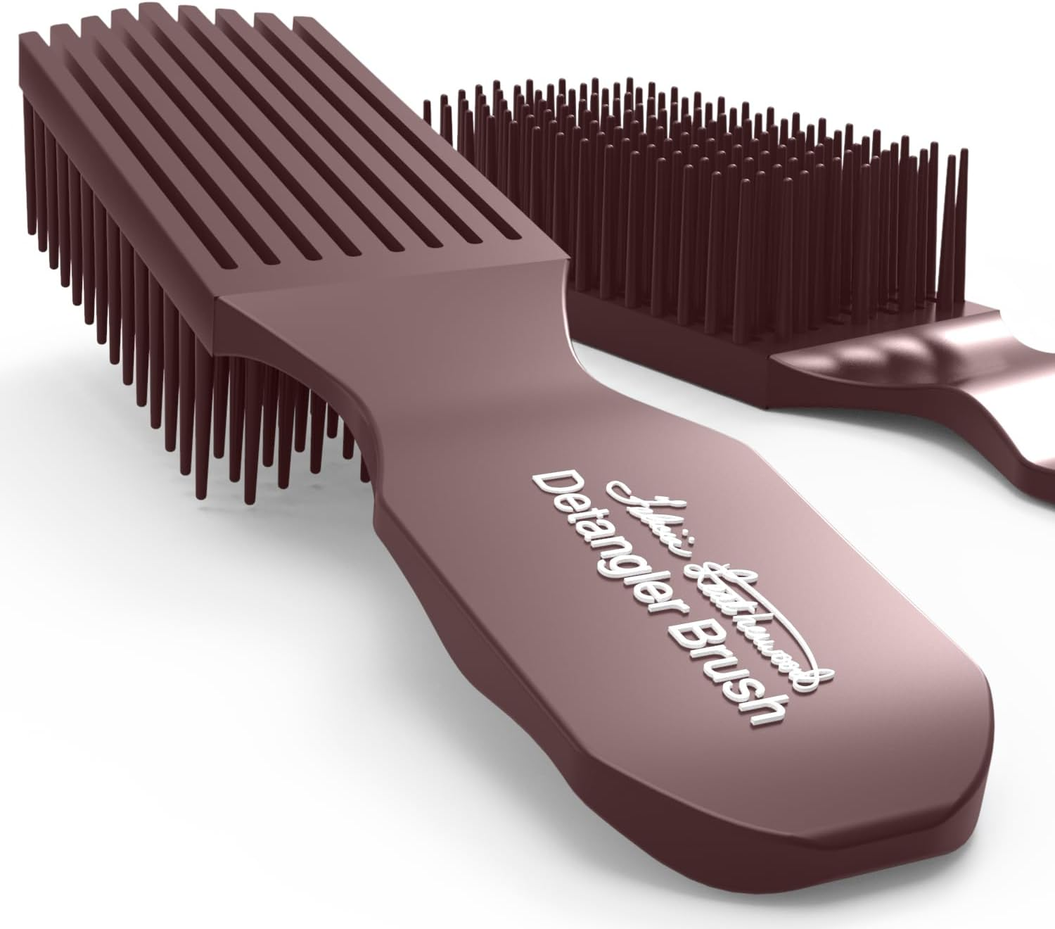 Royal Chocolate Detangler Brush by Felicia Leatherwood - for Kinky, Curly, Wavy 4C or Straight Hair - Tame Your Tangles Smooth Your Coils - Pain Free for All Ages