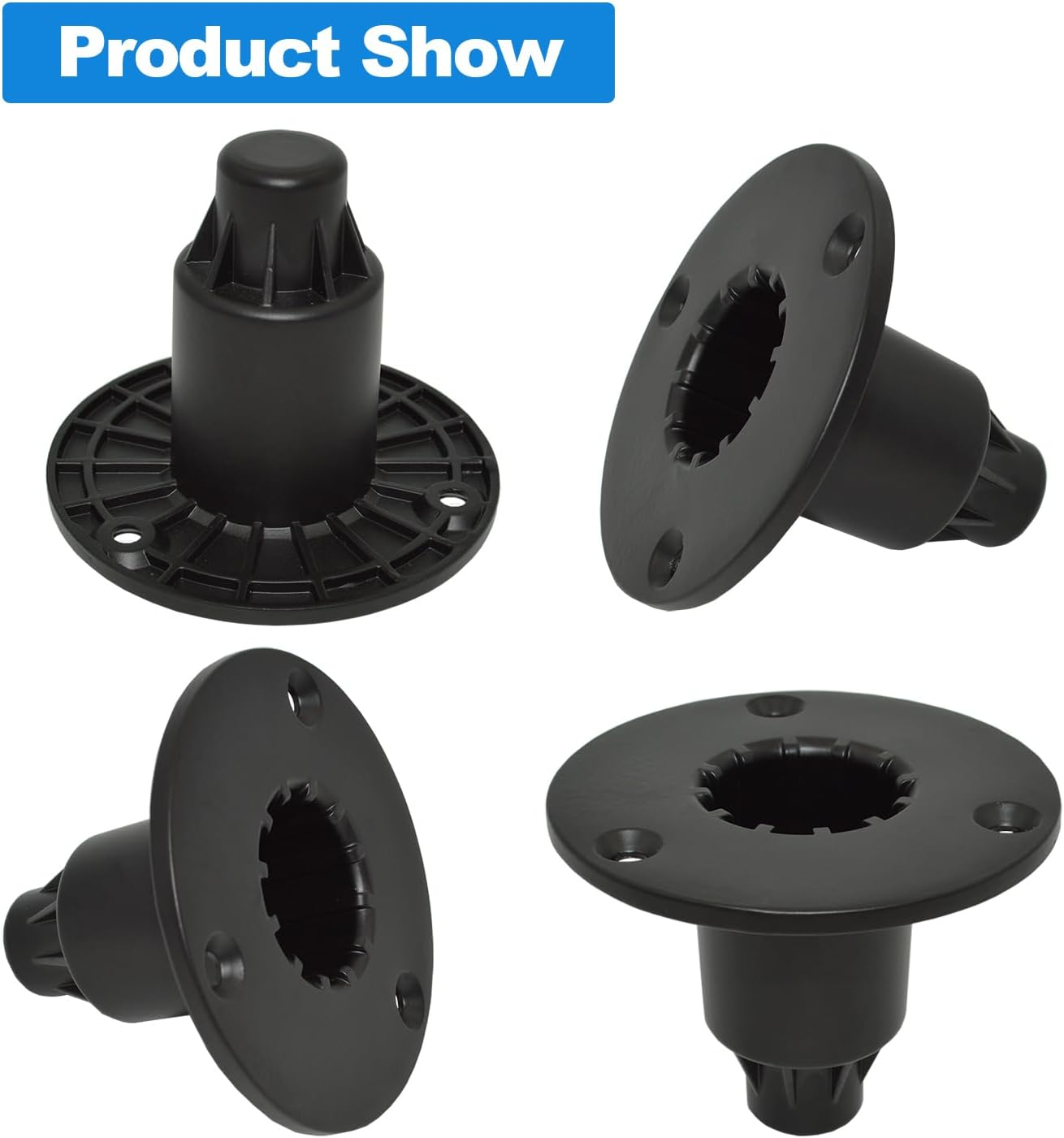 Howonder Speaker Stand Top Hat,Metal Speaker Cabinet Pole Mount,Pa/Dj Tripod Speaker Stand Mounts Adapters Mm (2 Packs Black) image number 2