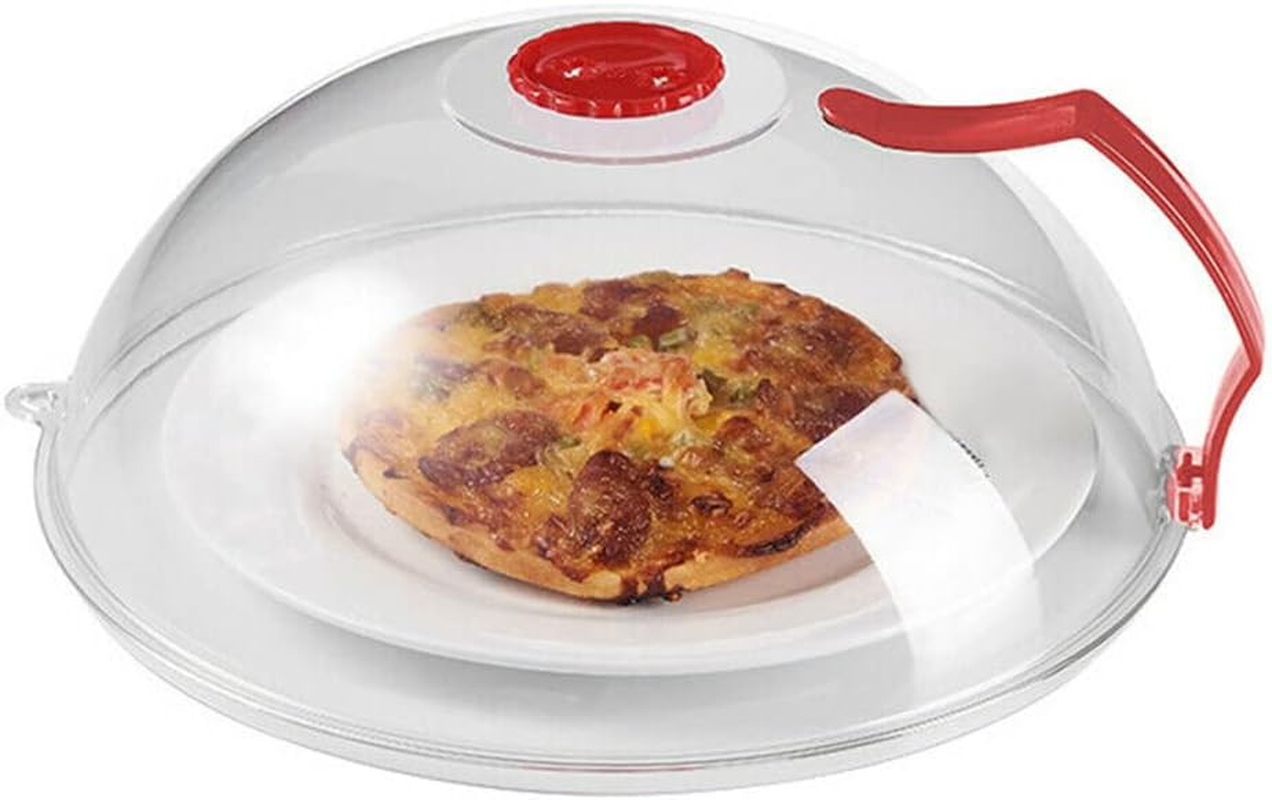 Microwave Food Dish Anti-Splatter Cover Guard Lid with Steam Vents Plate Covers (White)