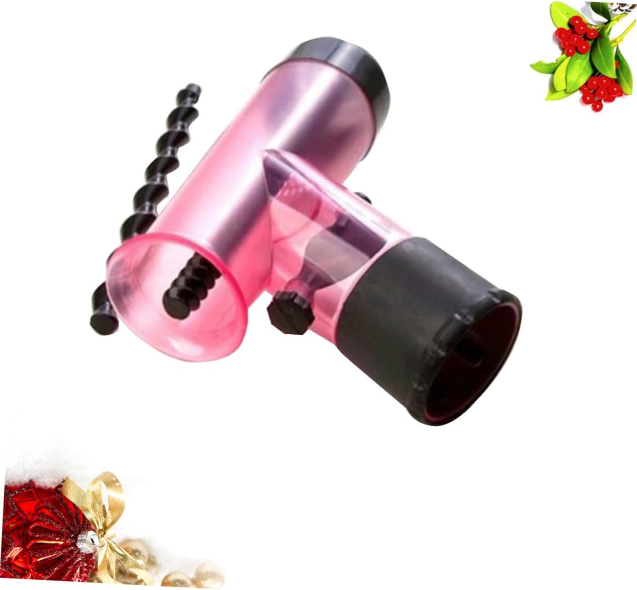 HEALEEP Portable Curly Hair Roller for Hair Dryer Nozzle High Temperature Resistant Plastic with Case at Home Barber Shop Rosy image number 4