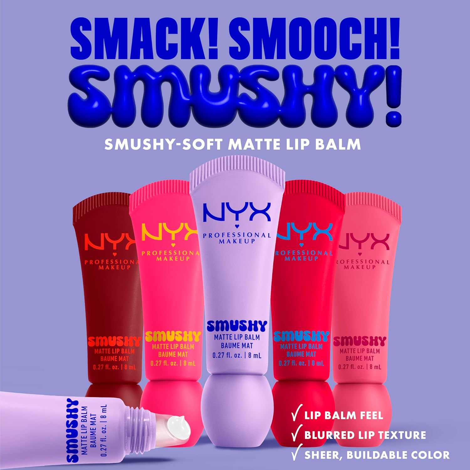 NYX Professional Makeup Smushy Matte Lip Balm, 8 Ml, Snuggle SZN image number 1