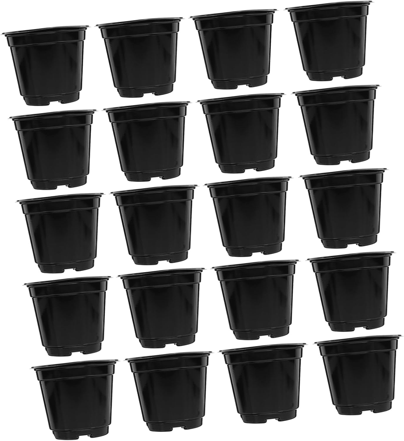 BCOATH 20Pcs Seedling Cup Plant Nursery Pots Drainage Plastic Gardening Planting Container for Greenhouse Grow for Germination Pot and Garden Supply image number 6