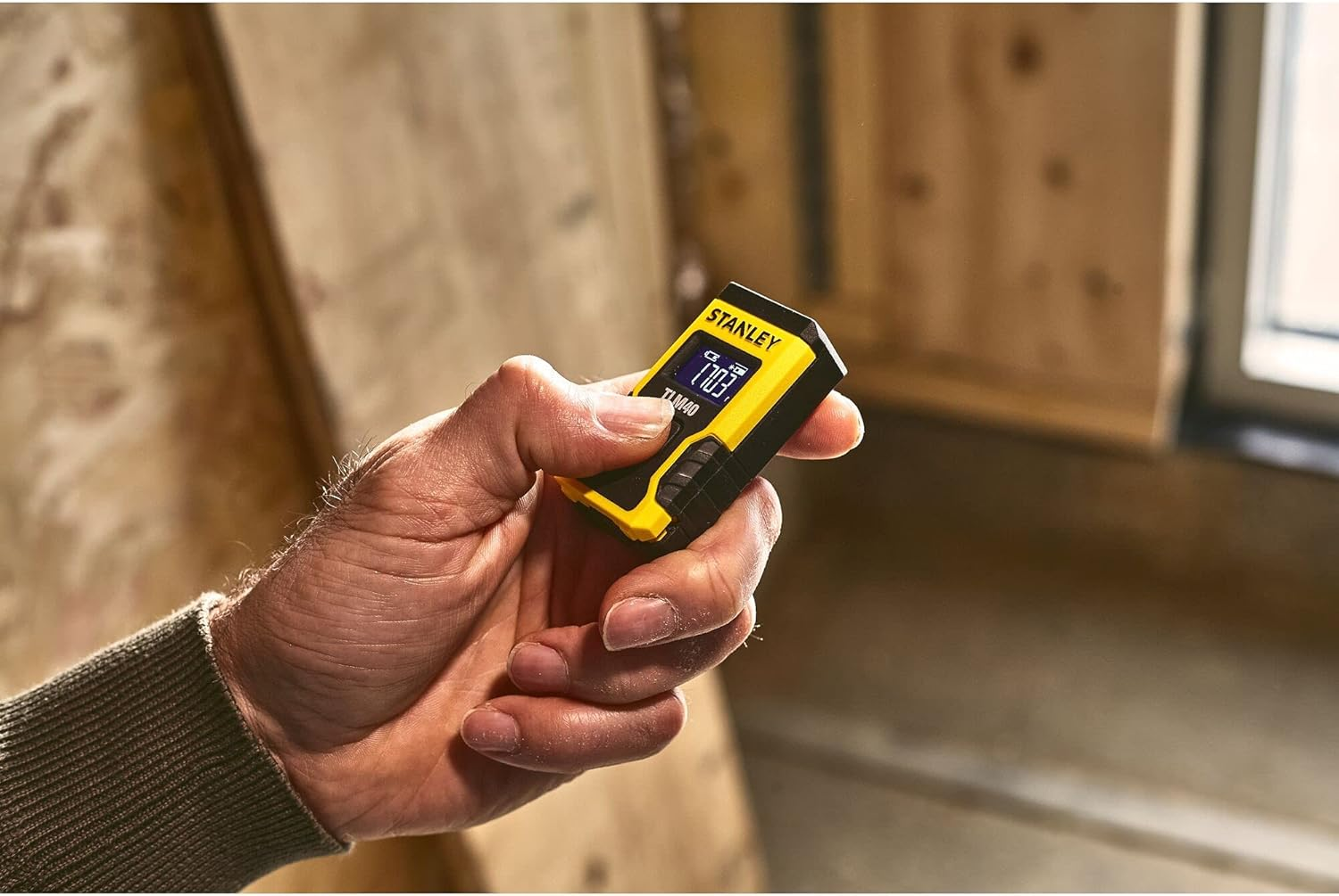 Stanley Pocket Laser Distance Measure 12M (TLM40) STHT77666-0, Black+Yellow image number 5