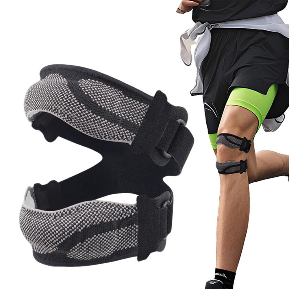PROMBF Patella Knee Strap, Knee Support Brace for Men and Women,Patella Knee Brace for Knee Pain Relief,Arthritis, ACL, Knee Pain Relief, Injury Recovery and More Sports,Black