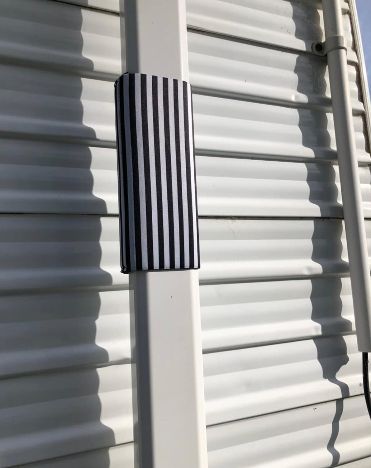 NEOPRENE AWNING STRAPS - SET of 2 (PLAIN BLACK DESIGN)