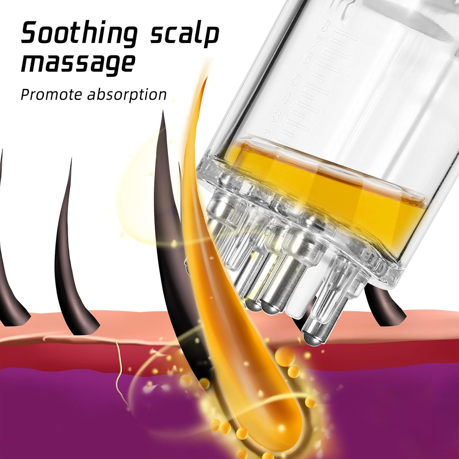 2 Pcs Hair Oiling Applicator, Quick and Efficient Hair Oil Dispenser Brush Root Comb Applicator Bottle for Hair Oil Scalp Applicator Comb Massager for Hair Oil and Thin Hair Serums