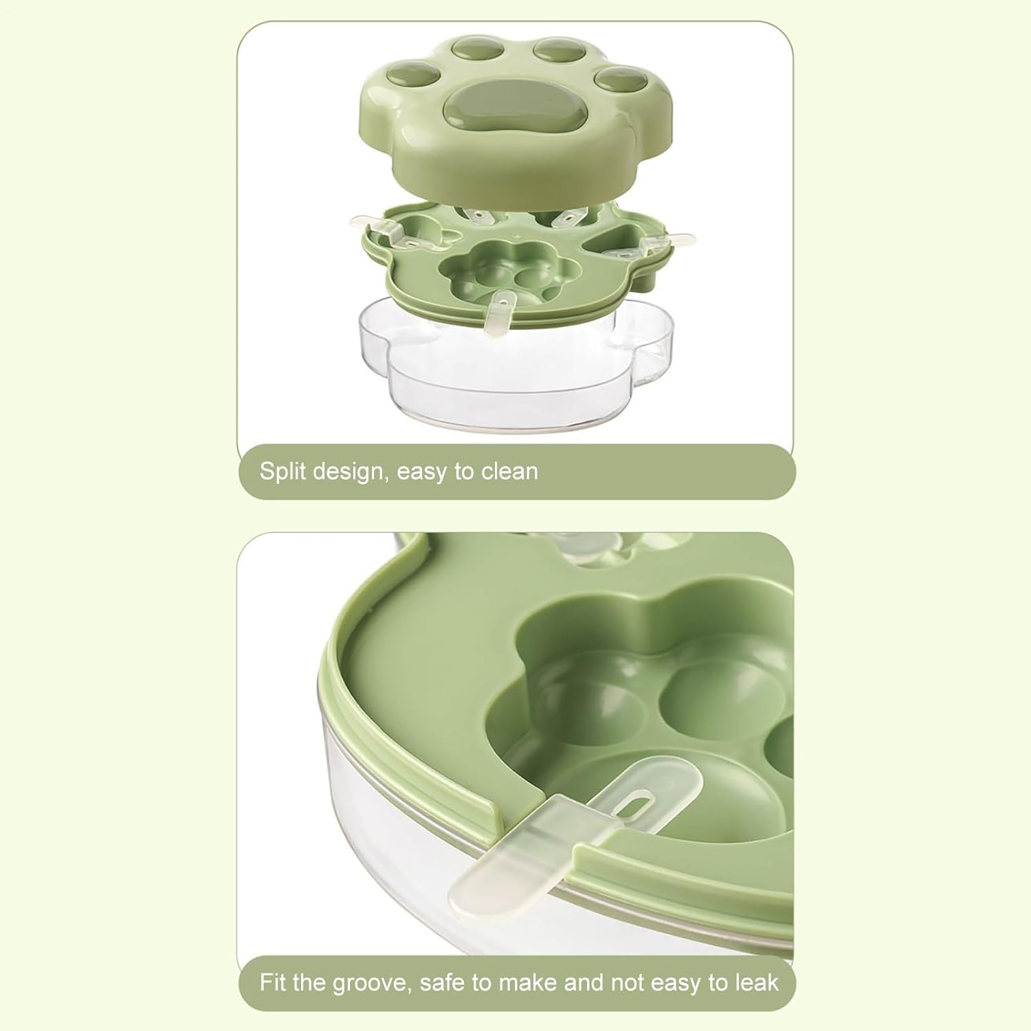 Claw Ice Cream Mold - Cute Claw Shaped Freezing Ice Pop Sticks Mold | Freezer Tray Mould Icecream Tubes Maker Multipurpose Kitchen Tool for Hot Days image number 6