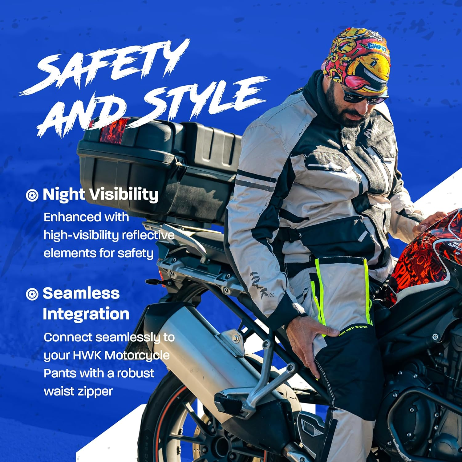Adventure/Touring Motorcycle Jacket for Men Textile Motorbike CE Armored Waterproof Jackets ADV 4-Season image number 1