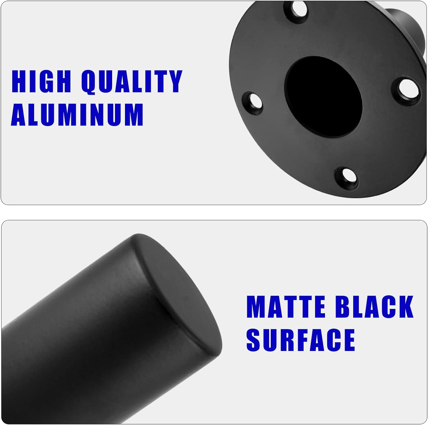 Waziaqoc 2PCS Speaker Pole Mount, Speaker Stand Top Hat Speaker Cabinet Pole Mount, 4.19" X 2.95", Black image number 3