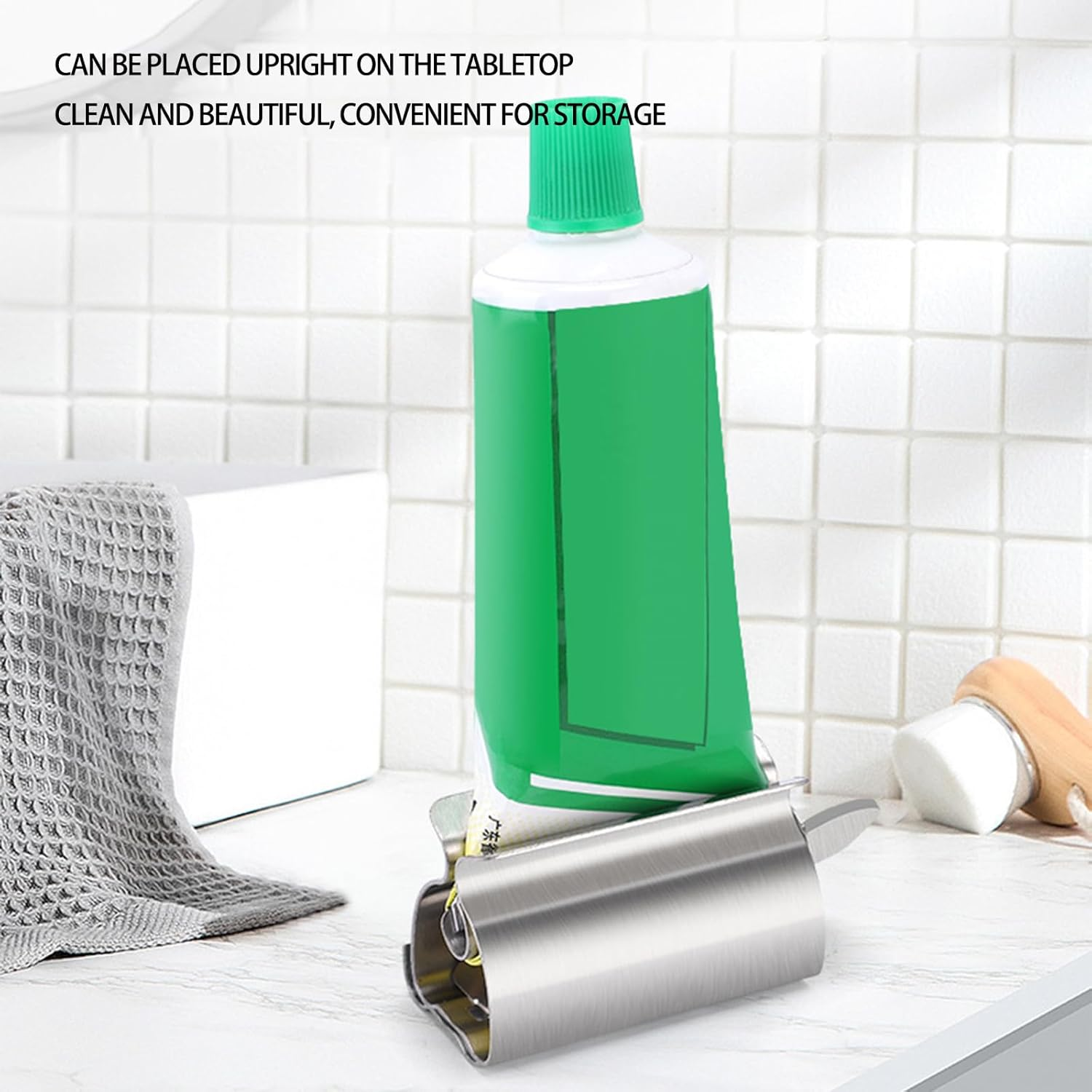 Toothpaste Squeezer Metal Tube Squeezer Stainless Steel Tube Wringer Toothpaste Seat Holder Stand 2 Pack Metal Toothpaste Squeezer image number 2