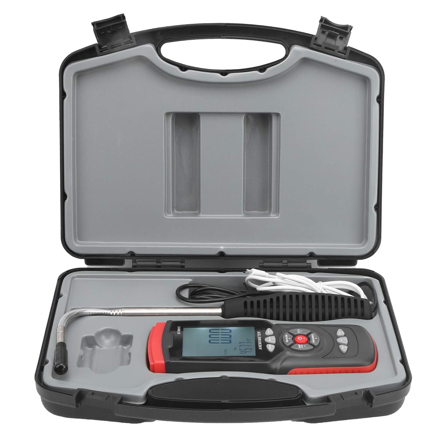 Omabeta Anemometer, Digital LCD Handheld Compact Thermal Wind Speed Meter, Air Velocity Measurement Device for Factory Office Use image number 3