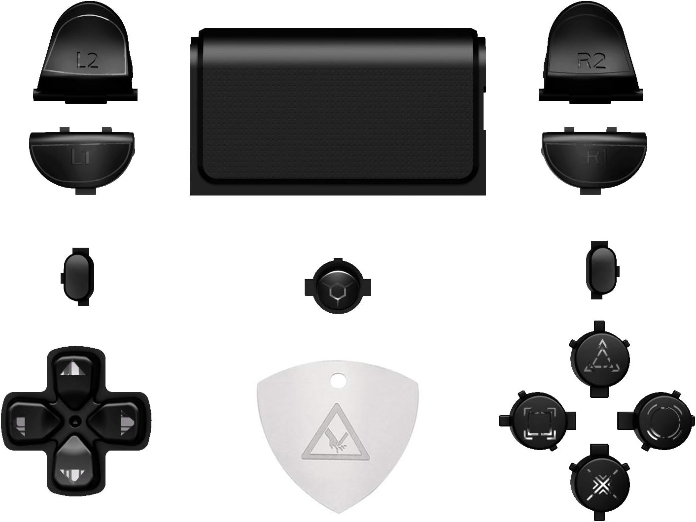 Extremerate Chameleon Purple Blue Classical Symbols Custom Replacement Full Set Buttons for Ps4 Slim Pro CUH-ZCT2 Controller - Compatible with Ps4 DTFS LED Kit - Controller NOT Included