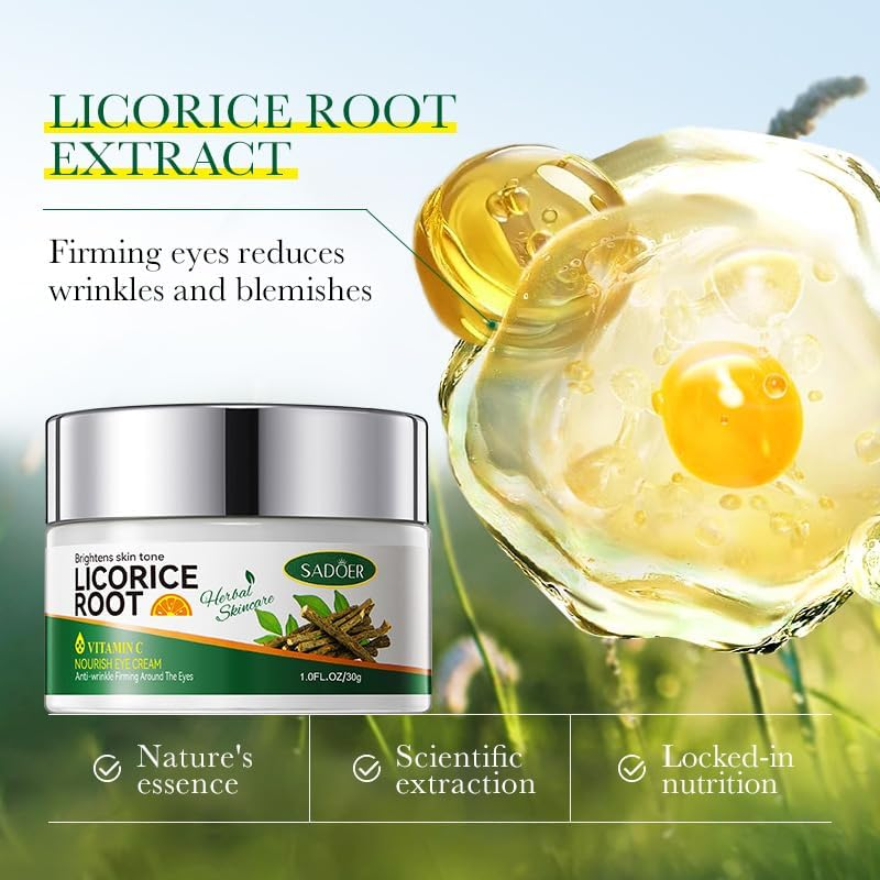 Licorice VC Eye Cream, Moisturizing Light Line Eye Cream, Nourishing and Caring for the Eye Rim.