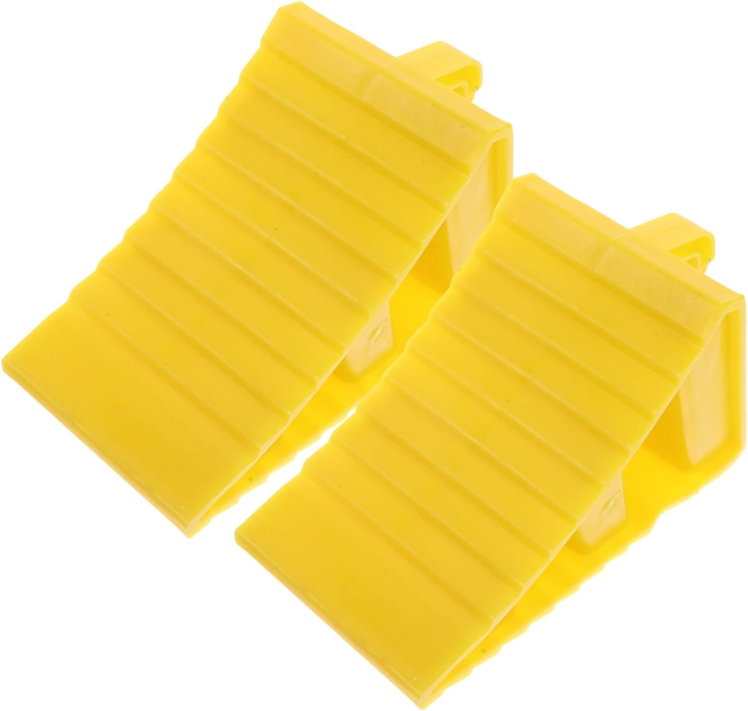 Zerodeko 2Pcs Non-Slip Plastic Wheel Chocks with Handle 20X12X11Cm Portable Car and Rv Tire Wedges Heavy Duty Garage Parking Supports for Travel Trailers and Campers
