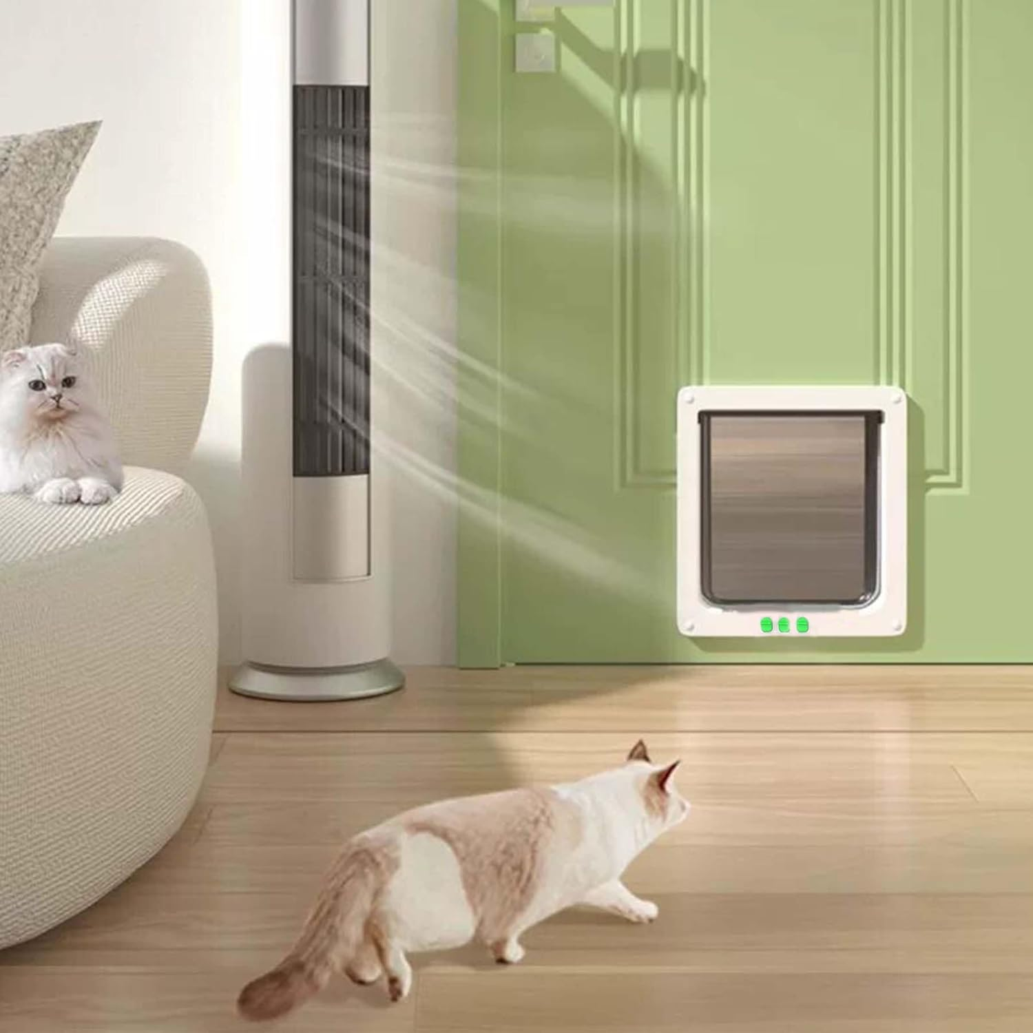 Moaobooh Cat Door, Cat Flap, Weatherproof, Easy Installation, Dog Flap for Indoor Outdoor Door, Window, Wall image number 6