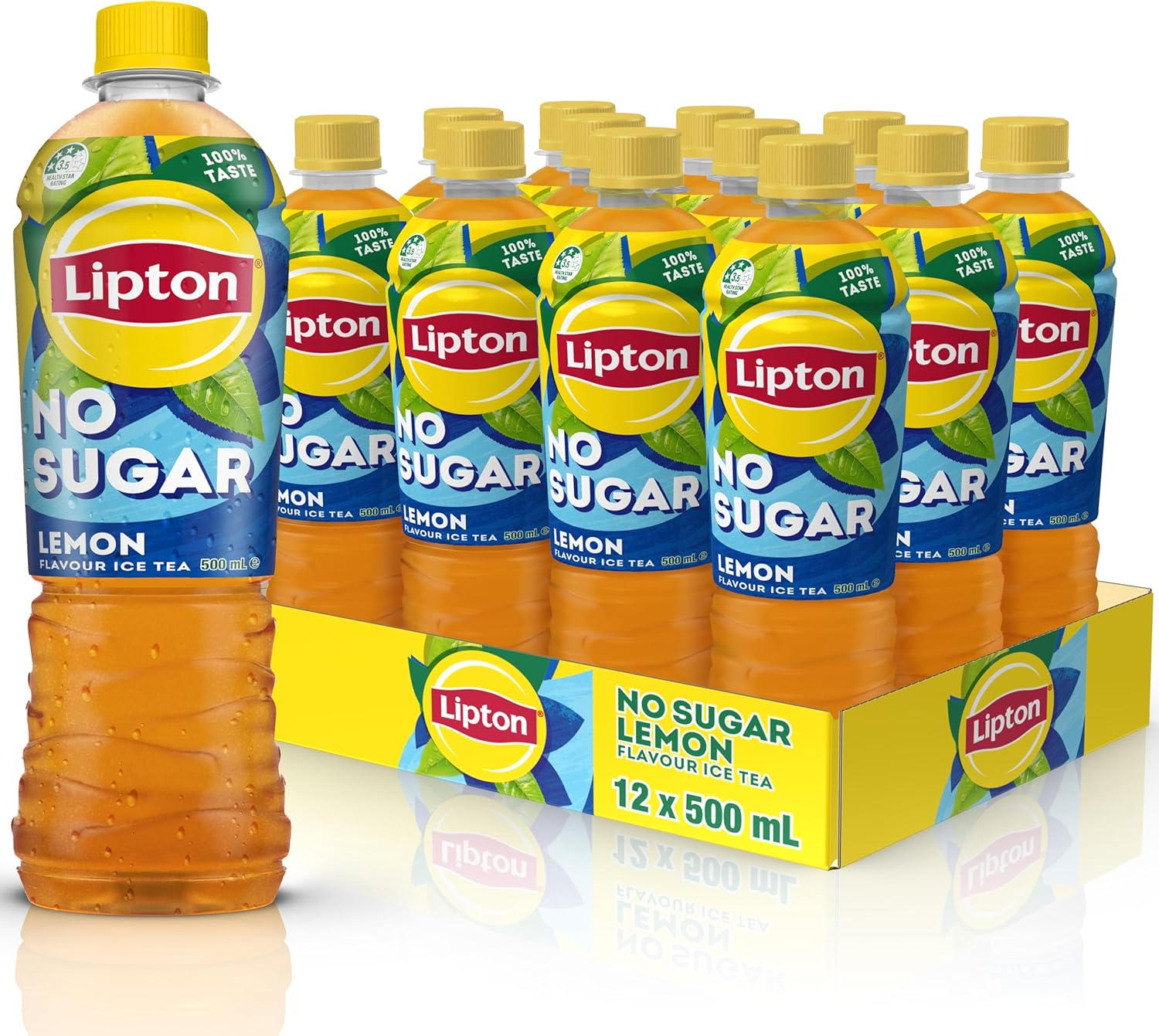 Lipton Ice Tea Lemon No Sugar 500ML X 12 Pack