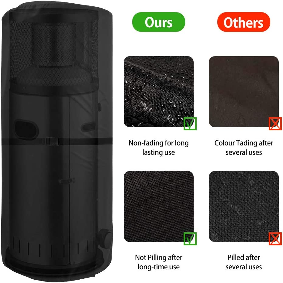 Garden Patio Heater Cover Waterproof Dustproof Shield Outdoors Furniture Protector Uv-Resistant image number 4