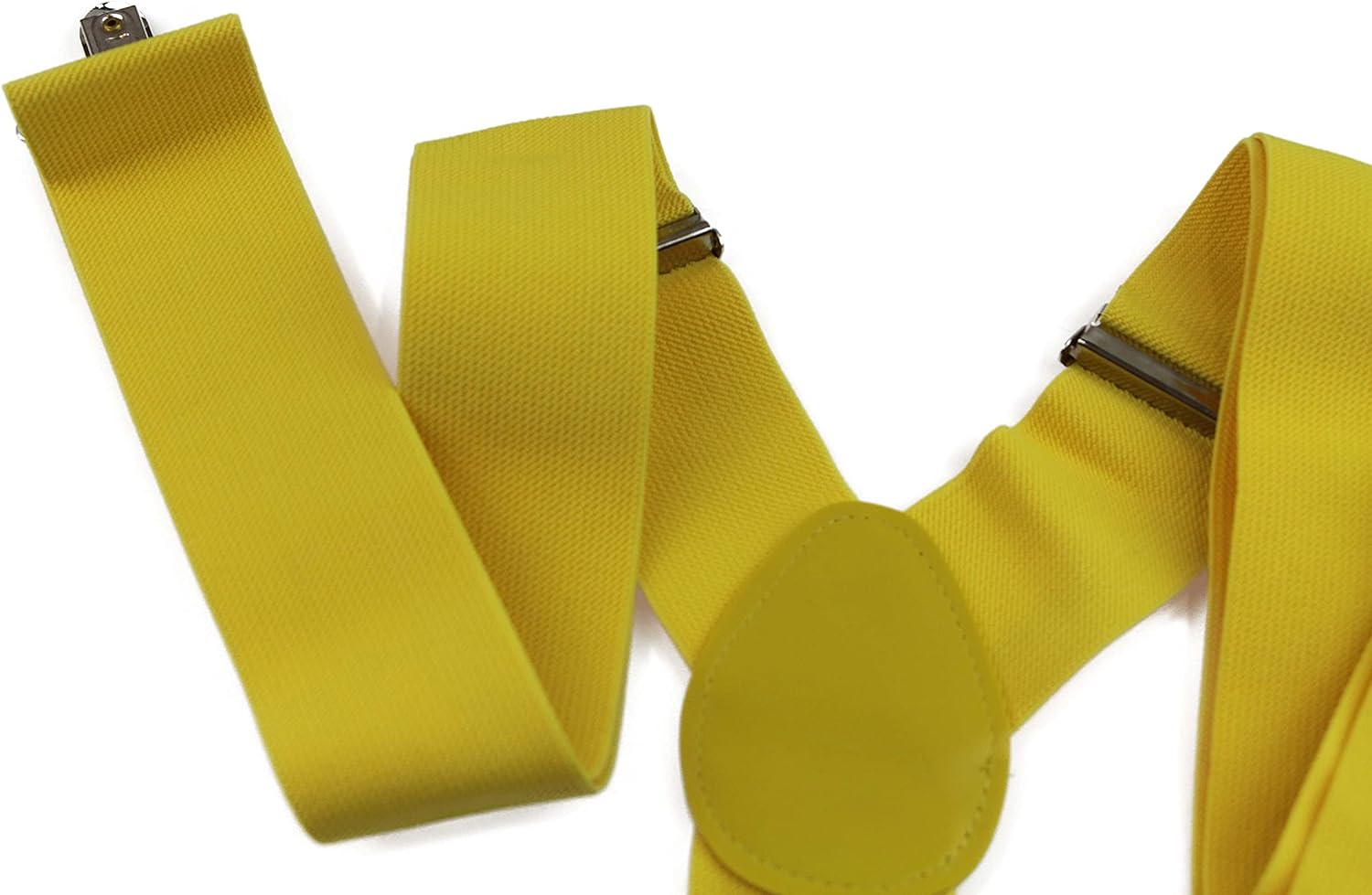 Extra Wide Heavy Duty Adjustable 120Cm Yellow Adult Mens Suspenders