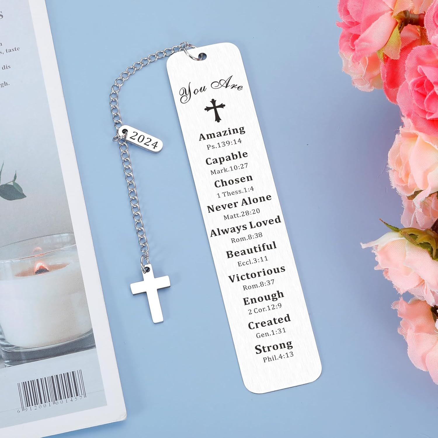 Bible Lovers Gifts Religious Christian Gifts First Communion Gifts for Girls Baptism Gifts for Teen Girls Boys Christen Bookmarks for Women Men Graduation Gifts for Friend Separadores De Libros image number 4
