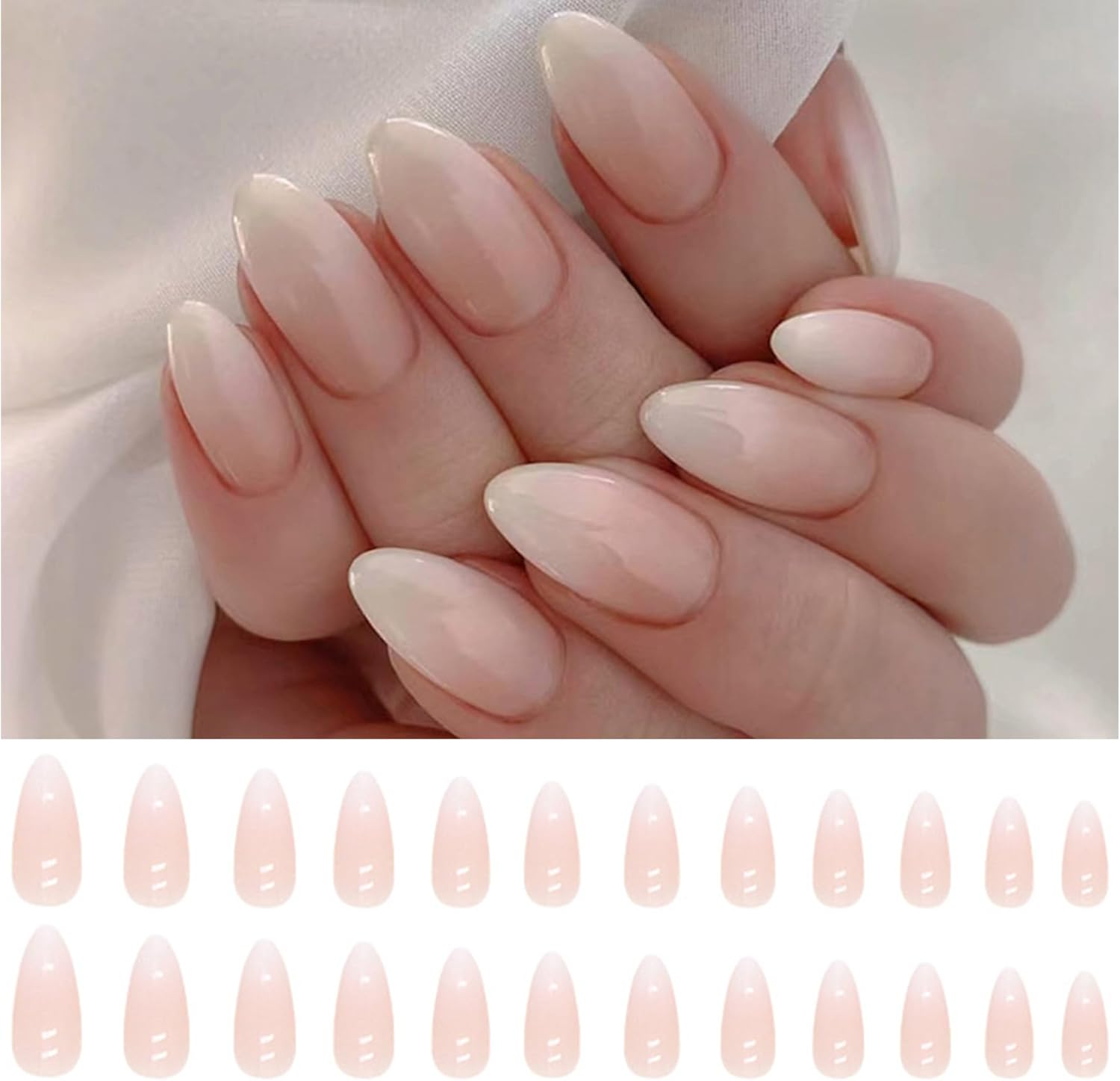 Women&rsquo;S Press on Nails with Glue &ndash; 24PCS Full Cover Fake Nail Tips Set, DIY Nails Art Decoration for Women image number 4