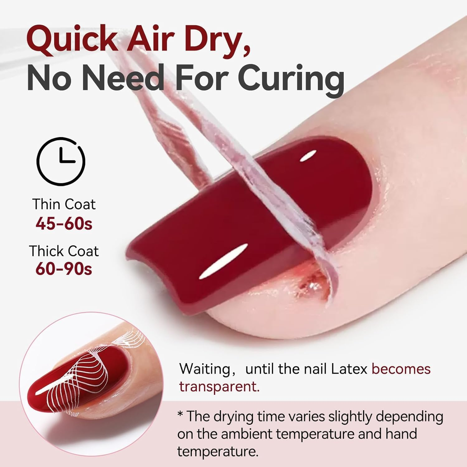 Vishine Liquid Latex for Nails, 2Pcs 16Ml Peel off Cuticle Guard with Stick, Skin Barrier Protector Latex Tape for Gel Nail Polish Manicure Nails Design image number 3