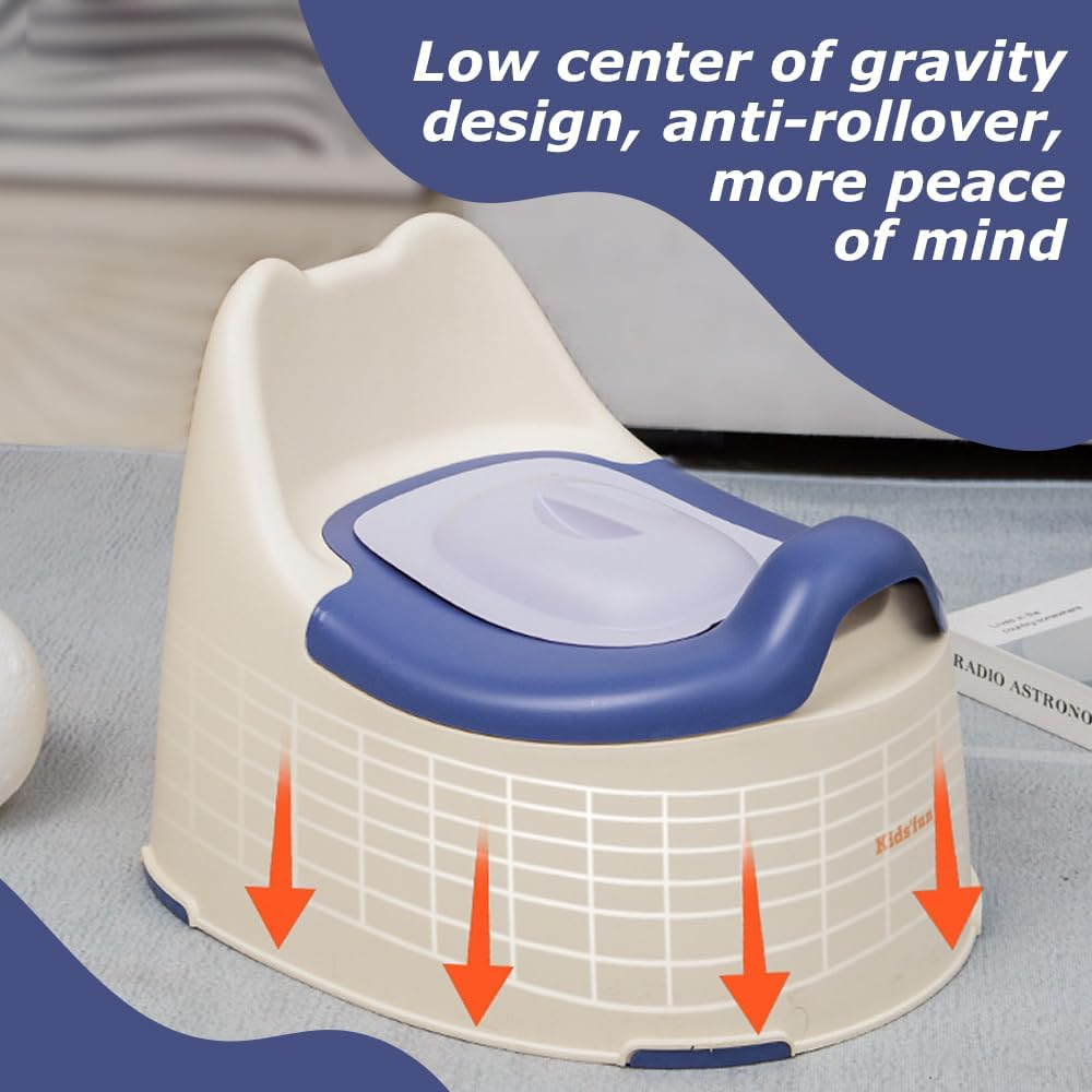 MOTRAIN 3-In-1 Versatile Toddler Potty Trainer for Boy Girl, Training Toilet with Easy to Clean Design, Perfect for Toddler Boys & Girls 1-3, Chair, Seat, Step Stool, Blue image number 2