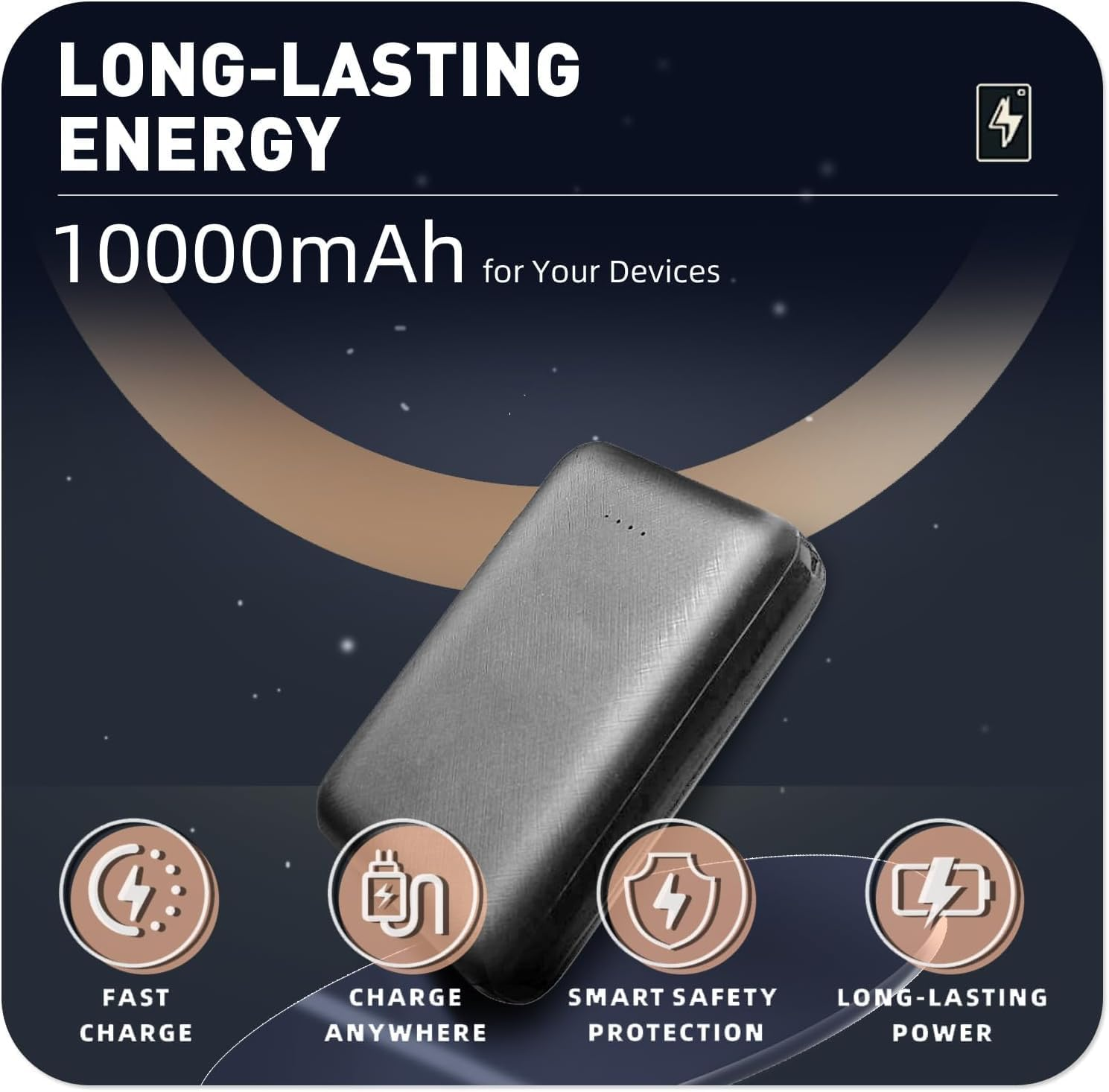 Uncn Heated Hand Warmer Pouch with 10000 Mah Power Bank, Portable Graphene Heated Gloves with 3 Levels & Double-Sided Heating, Hand Muff for Hunting, Fishing, Hiking, Football image number 1