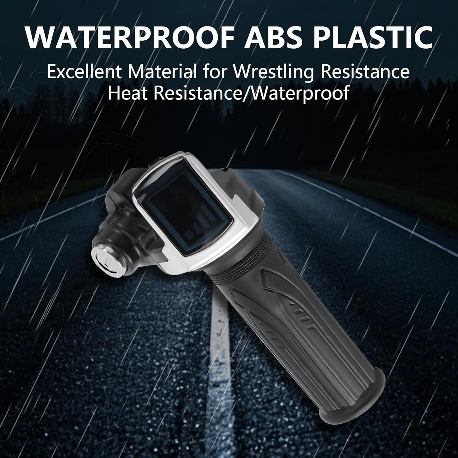 Electric Bike Throttle, 48V Half-Twist Throttle Grip Lock Key Set LED Display Ebike Throttle for Ebike Motorcycle Scooter image number 6