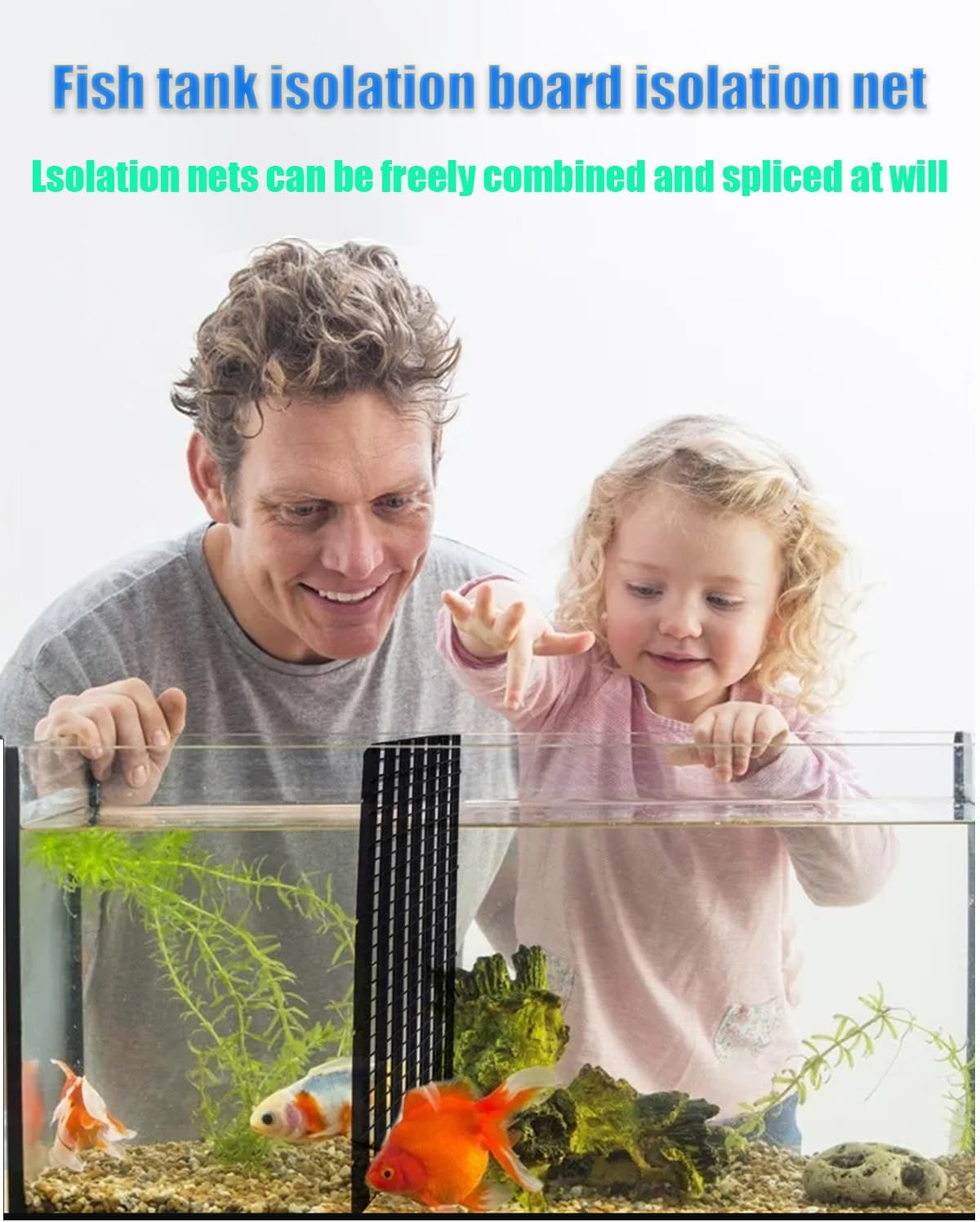 YELINTIAN Fish Tank Bottom Isolations Set, Fish Tank Divider Spliceable, 6 Pcs Aquarium Divider Trays with 4Pcs Suckers for Aquarium Crate Mixed Breeding and Bottom Protection in Aquascaping (Black) image number 5