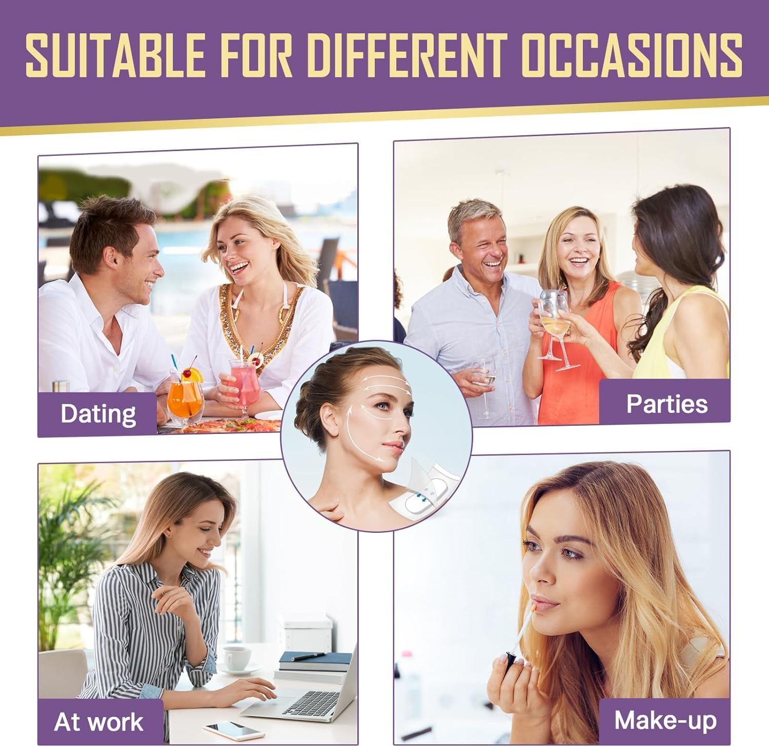 120 PCS Face Lift Tape Invisible,Face Skin Tape for Wrinkles Overnight,Neck & Forehead Wrinkle Patches,Instant Face Lift & Shape V Face, Hide Wrinkles & Double Chin image number 5