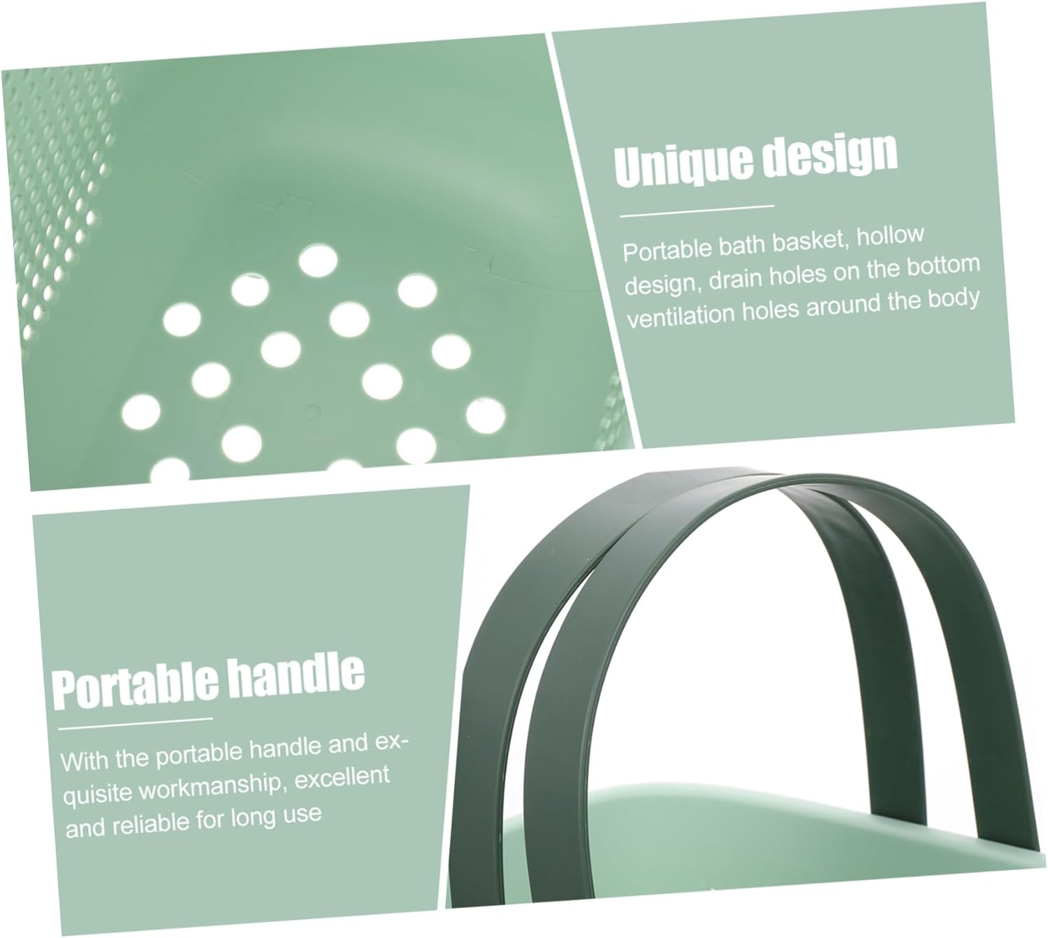 BESTYASH Toiletries Basket Double Handle Storage Bin for Bathroom Pantry Collapsible Washing Basket Organizer for Daily Necessities image number 6