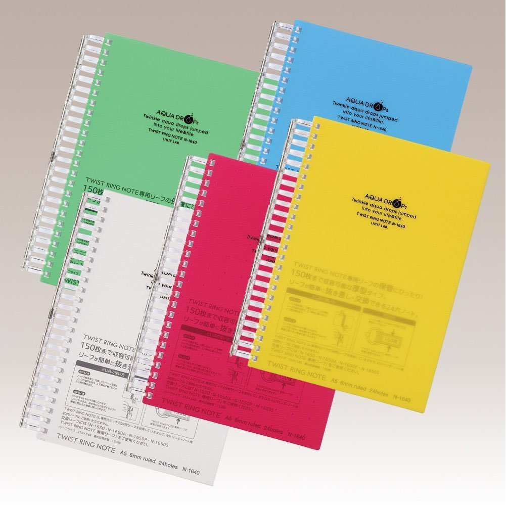 Lihit Lab. Inc. Twist Ring Notebook N1640-1 Milky White A5 image number 2