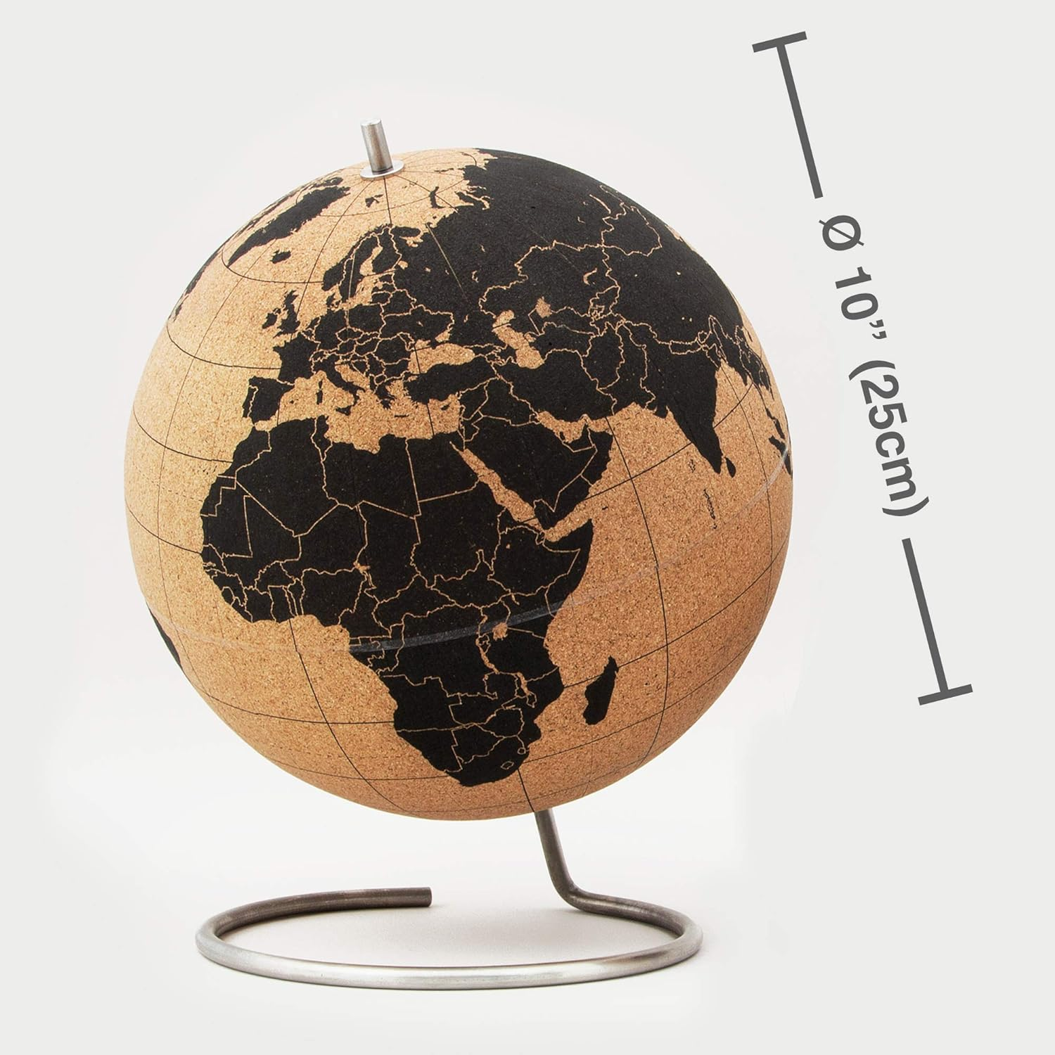 Suck UK Cork Globe, Large, Brown/Black image number 1