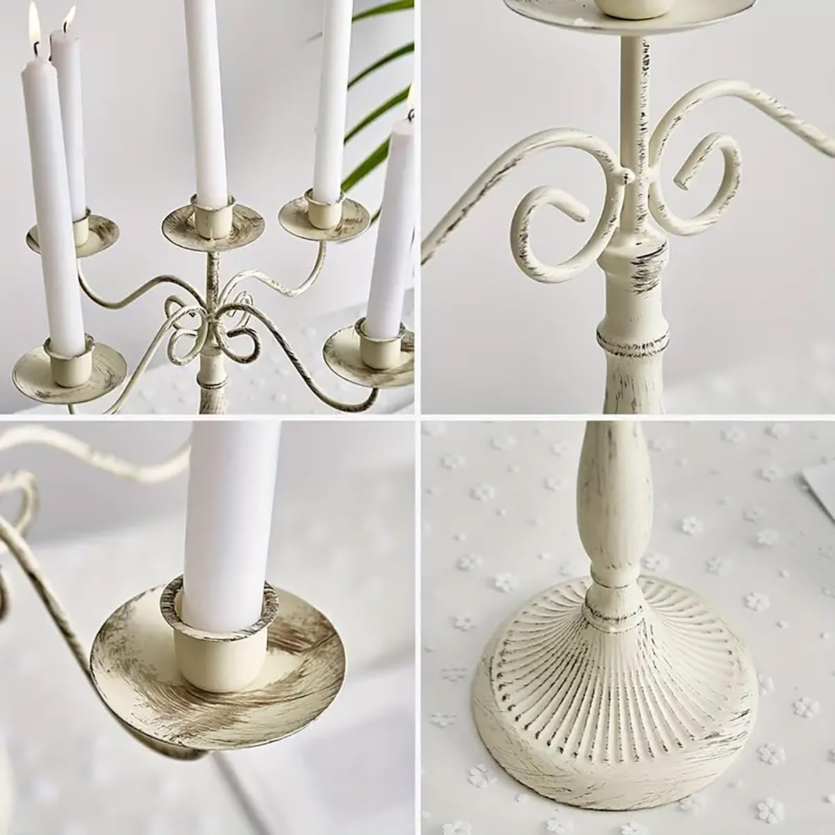 AIMALL Vintage Metal Candle Holder with 1, 3, or 5 Arms for Dining Table, Wedding Celebration, or Candlelight Dinner, for Home D&eacute;cor and Events image number 1