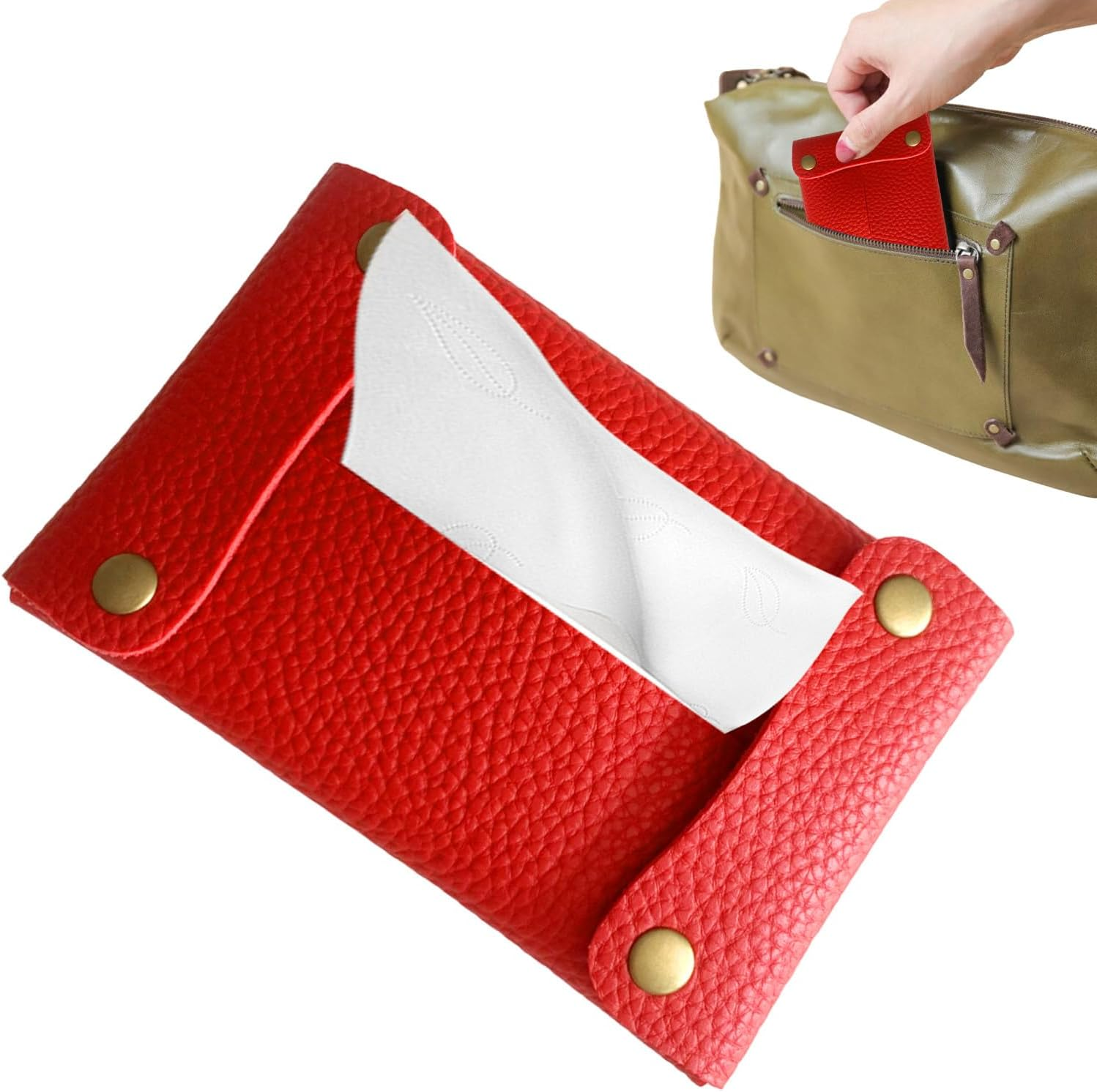 Sanitary Napkin Storage Bag - Travel Tissue Holder, Small Facial Tissue Holder | Tissue Storage Bag, Reusable Tissue Travel Bag, Sanitary Bags image number 1