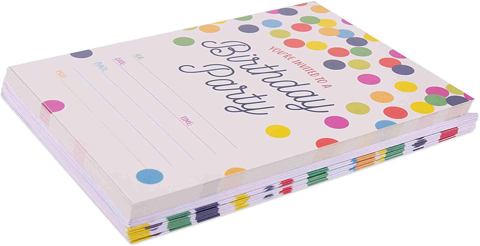 Invitations for Birthday Party - 20 Cards with Envelopes