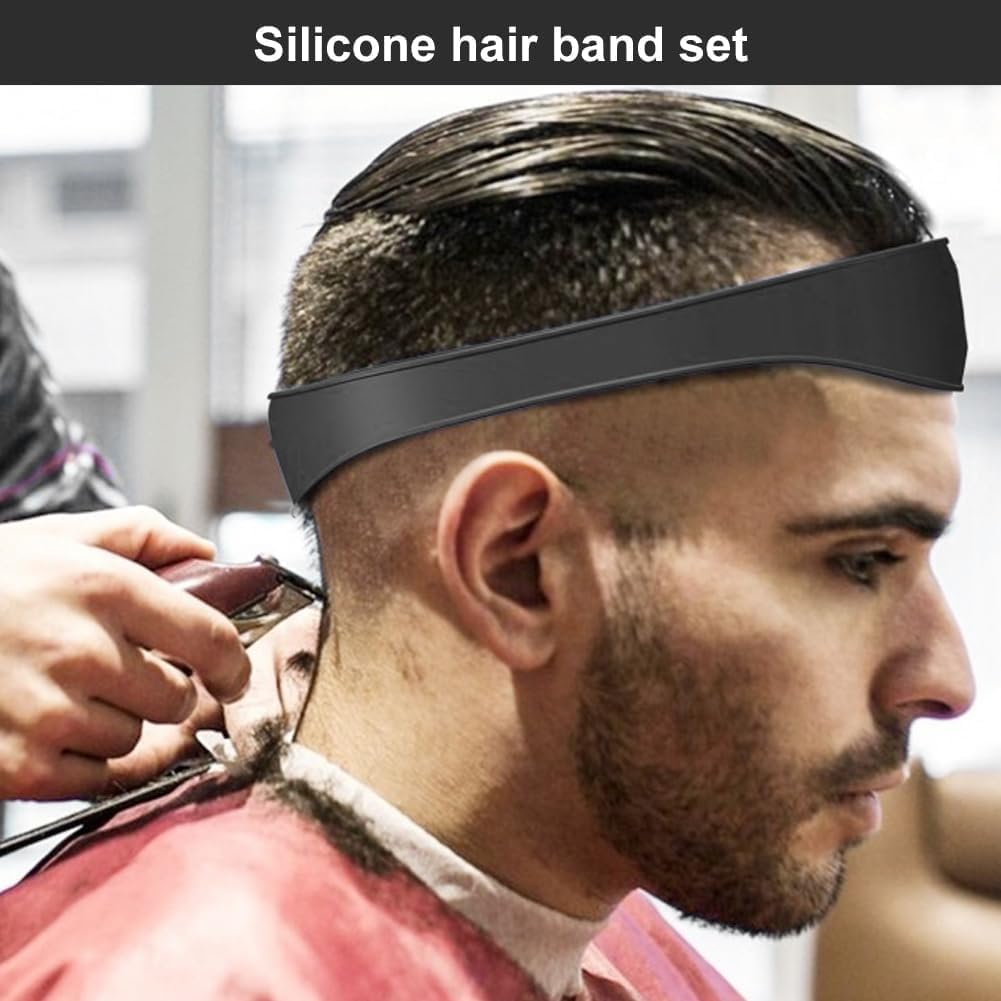 3Pcs Hair Trimming Fade Guide with Fade Comb,Barber Fade Comb Barber Combs with Fade Hair Trimming Guide,Fade Comb Barber Cutting Comb,Fade Comb Blend Comb with Hair Trimming Fade Guide for Men,Black image number 2